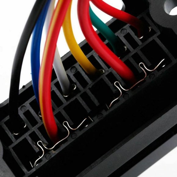 6 Way ATC ATO DC12-32V Circuit Car-Trailer-Boat-ATV Blade Fuse Box  w/5" wires - Picture 4 of 4